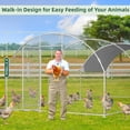 thumbnail image 6 of Esright Extra Large Metal Chicken Coop Run for Yard with Cover, 19.5x10x6.4 FT Walk-in Chicken Pen for Outdoor, Backyard, and Farm, Hen Cage House Suitable for 15-20 Chickens and Other Poultry, 6 of 6