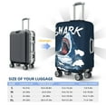 thumbnail image 6 of Easygdp Shark Print Elastic and Washable Suitcase Protective Cover with Hidden Zipper Fits 18-32 inch Luggage -Large, 6 of 9