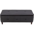 thumbnail image 5 of Panana Upholstered Storage Rectangular Lift Top Ottoman and Entryway , Black Faux Leather, 44.5 in W x 17.7 in D x 17.7 in H, 5 of 9