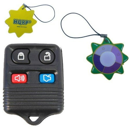 Lincoln Town Car 4 Piece (HQRP Remote Case Shell FOB w/ 4 Buttons compatible with Lincoln Town Car 2001 2002 2003 01 02 03 plus HQRP UV Chain / UV Health)