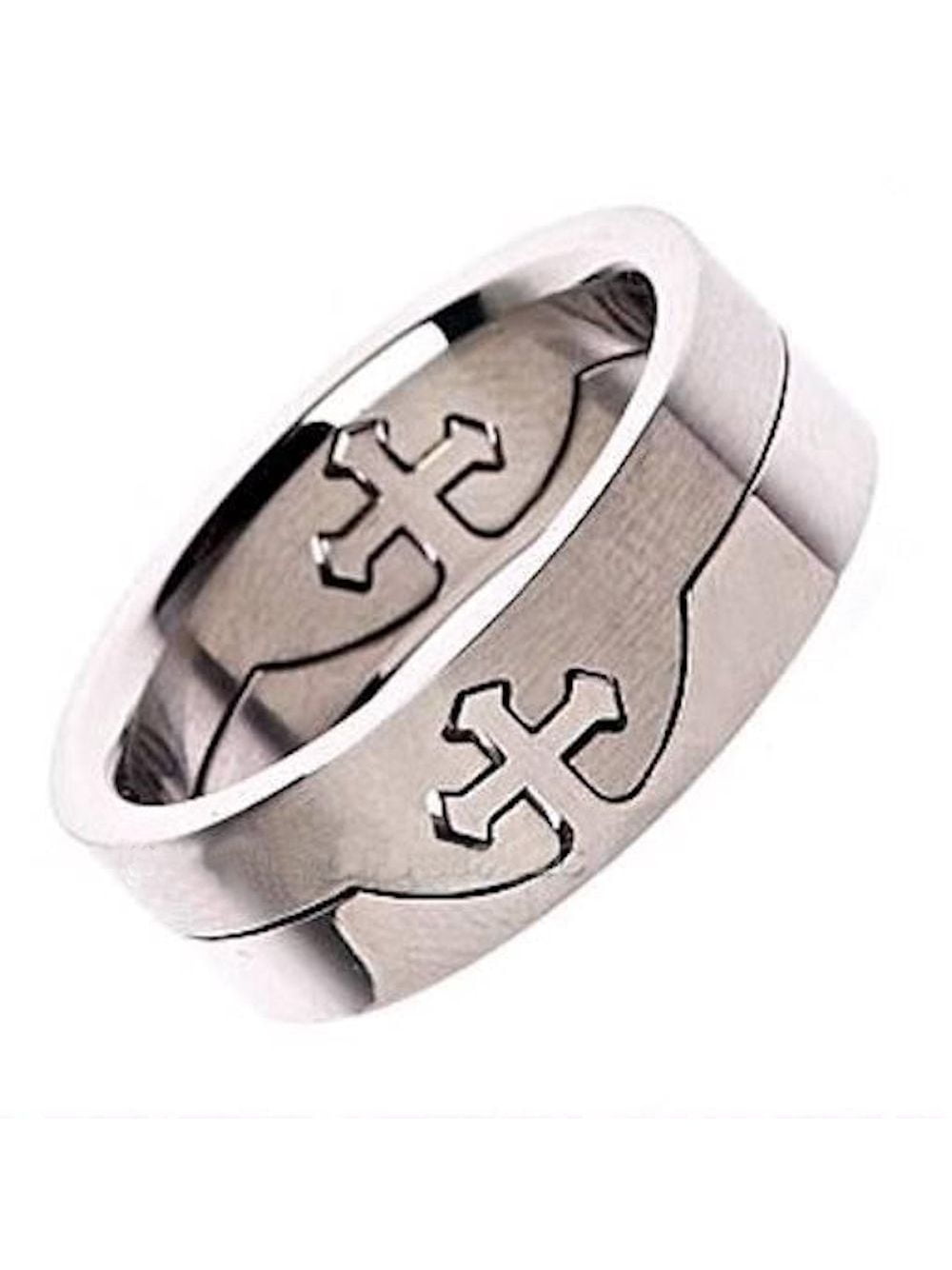 stainless steel puzzle ring