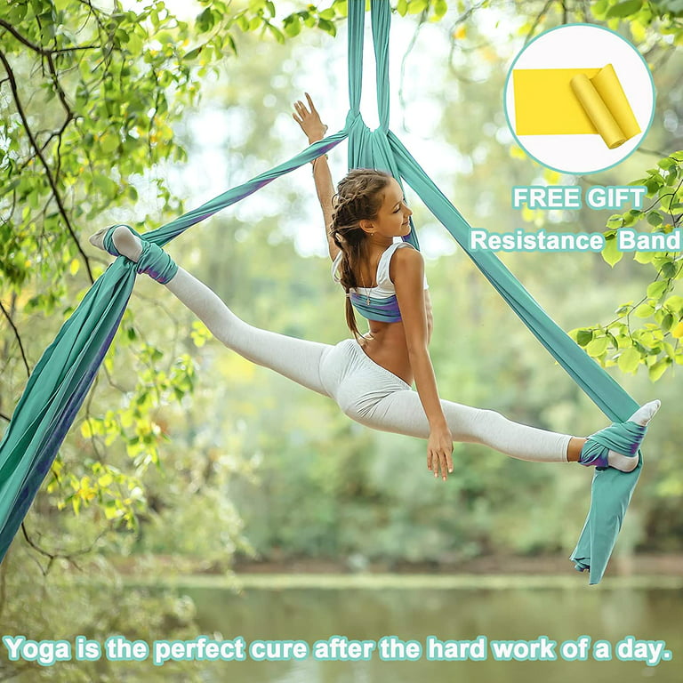  Aerial Silks Yoga Hammock Kit (11 Yards) Durable