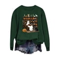thumbnail image 2 of Trikvn Women's Cute Ghost Reading Book Graphic Sweatshirts Long Sleeve Crewneck Pullover Tops Casual Retro Halloween Season Shirts Cozy Book Lover Apparel, 2 of 5