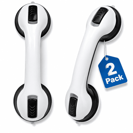 Bathroom Shower Grab Bars,2Pack Shower Handle,Safety Anti-Slip Bath Grip Hand Rail,Bathroom Shower Support Balance Grip Bar for Elderly,Babies,Seniors,Handicapped(12 inch)