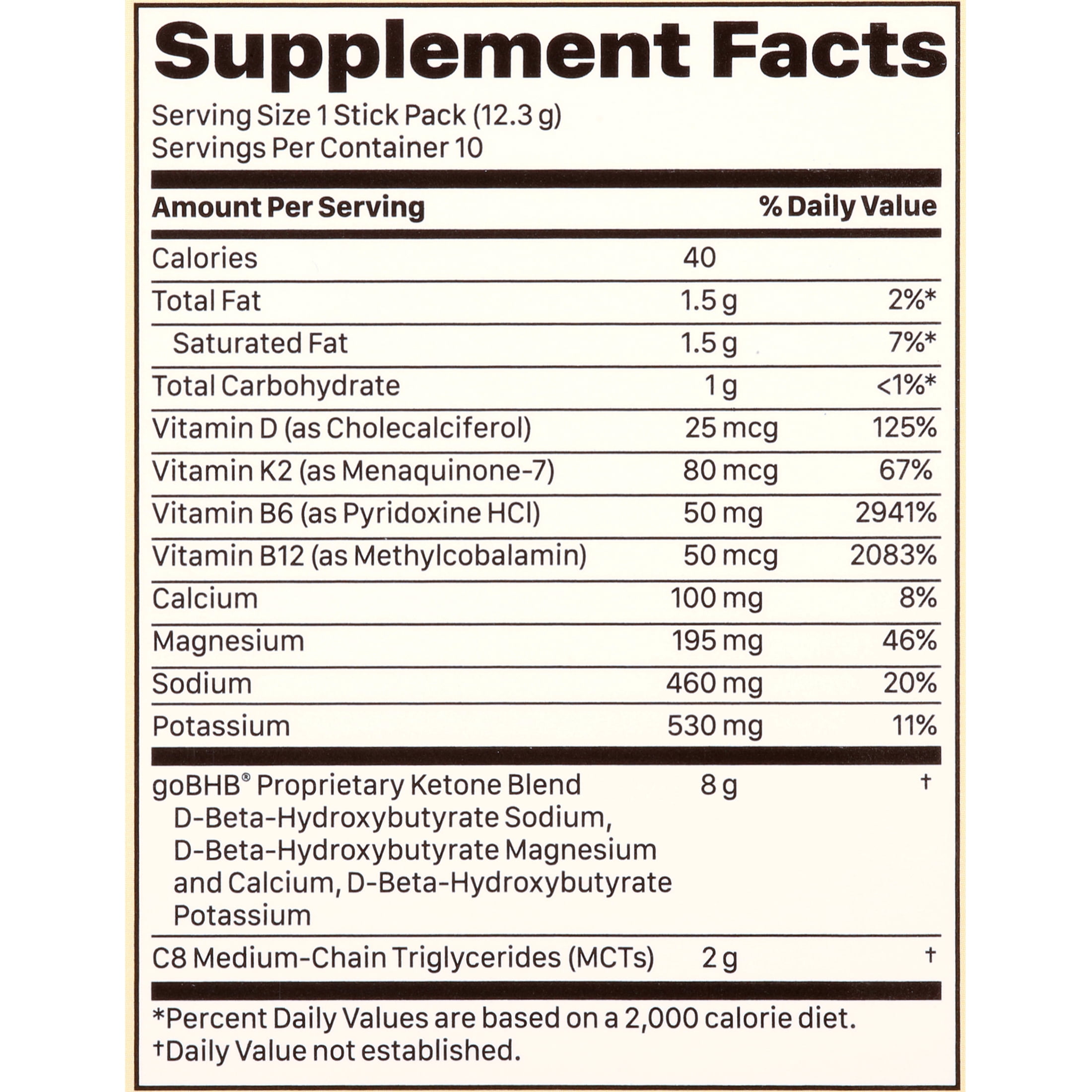 Real Ketones Prime D + Daily Ketone Drink Supplement Powder, Orange Flavored, 10 Count