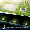thumbnail image 3 of Luces solares para suelo, diseño mejorado, luces solares para exteriores para patio, pasarela, iluminación de paisaje resistente a la intemperie (blanco cálido, paquete de 8), 3 of 5