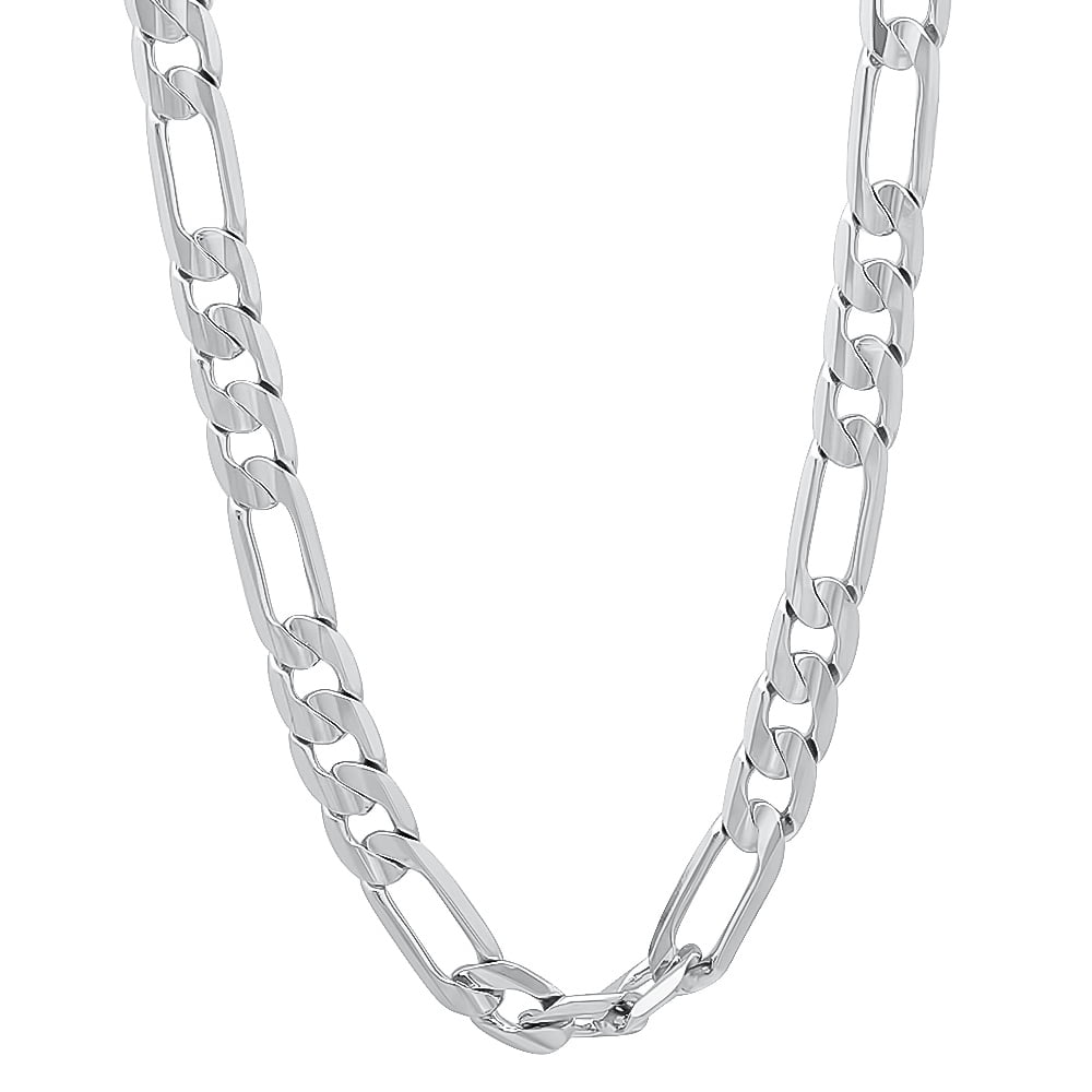 Sterling Silver Black Rhodium Twist-Rope Boston Micro-Link Chain Necklace Italy