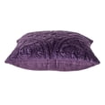 thumbnail image 3 of Parkland Collection Cristal 20x20" Quilted Fabric Throw Pillow in Purple, 3 of 3