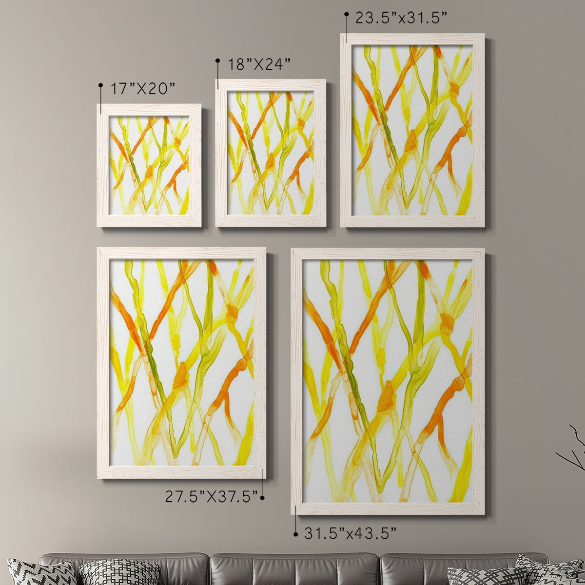 Runnel III - Premium Framed Canvas 2 Piece Set - Ready to Hang