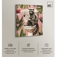 thumbnail image 2 of Raccoon Tropical Bathroom Canvas Wall Art by Art Remedy, Gallery Wrapped, 16"x20", 2 of 7
