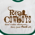 thumbnail image 4 of Inktastic Real Cowboys Boys or Girls Baby Bib, 4 of 4