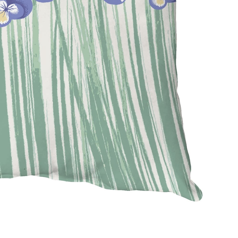 Simply Daisy Field of Pansies Decorative Throw Pillow