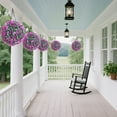 thumbnail image 5 of Antqov Fake Flowers Round Faux Flower Ball Hanging Plant Balls for Indoor Outdoor Decor Weddings Gardens Home Decorations, 5 of 7