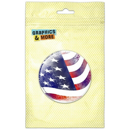 

Artsy Wavy American Flag Refrigerator Button Magnet