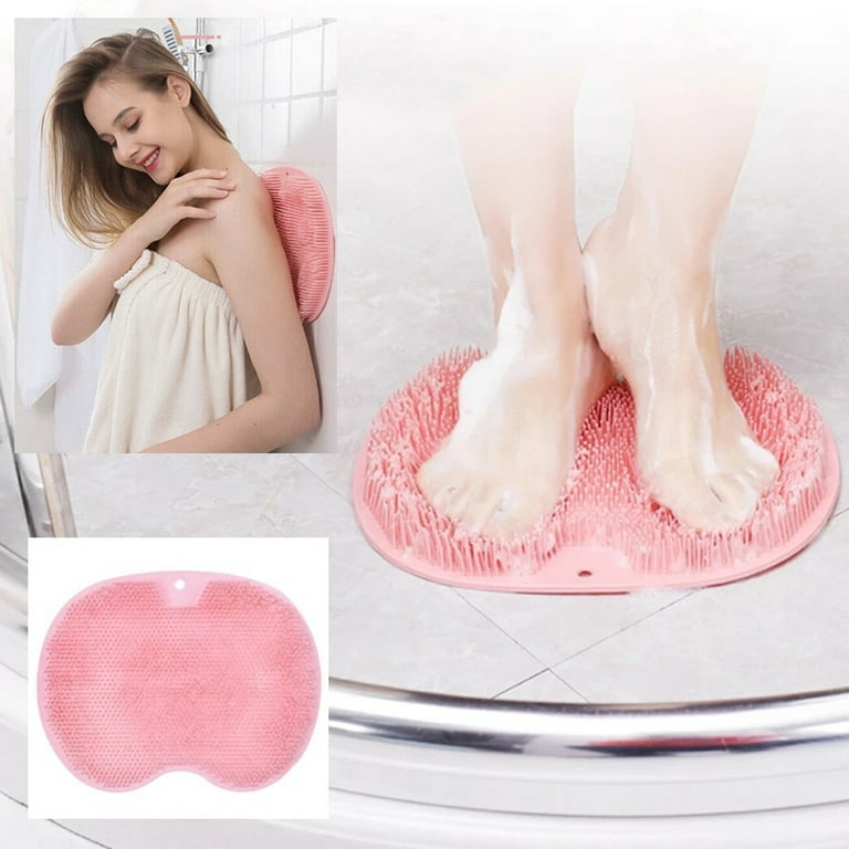 Syrisora Shower Foot Scrubber Pink PVC Dead Skin Removal Muscle Relaxation  Easy to Use Foot Washer for Home Bathroom Hot Spring