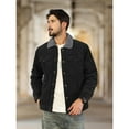 thumbnail image 2 of TACVASEN Men's Corduroy Jackets Sherpa Lined Winter Coats Thermal Warm Thick Fleece Jacket Casual Snap Button Lapel Collar Trucker Cargo Jackets with 5 Pockets, 2 of 8