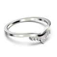 thumbnail image 3 of 0.12ct Engagement Diamond Moissanite Ring 18K White Gold Over Silver Wedding Band, 3 of 4