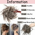 thumbnail image 4 of SEGO Messy Bun Hair Piece For Women Wavy Hair Scrunchies Synthetic Hair Bun Hairpiece Fluffy Tousled Updo Scrunchie Chignon Wrap On Scrunchy Bun Extensions Donut for Women, 4 of 7