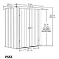 thumbnail image 4 of Arrow Spacemaker 5 x 3 x 6 ft Flute Grey Patio Shed, 4 of 16
