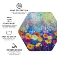 thumbnail image 4 of Kll Hexagon Drink Coasters Set Of 4,Pu Leather Absorbent Coasters Set Decorative Coffee Cup Coasters Housewarming Gift For Home Decor-Spring Flower Seasonal, 4 of 9