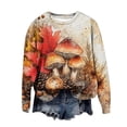 thumbnail image 4 of Hvot&aat Long Sleeve Shirts for Women Mushroom Graphic Sweatshirts Casual Crewneck Fall Pullover, 4 of 4