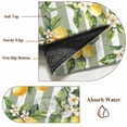 thumbnail image 6 of Round Rugs 5Ft, Spring Lemon Round Area Rug Washable Indoor Throw Carpet, Botanical Plants Sage Green Stripes Soft Non Slip Circle Rug for Cabinet Bathroom Home Decor Aesthetic, 6 of 8