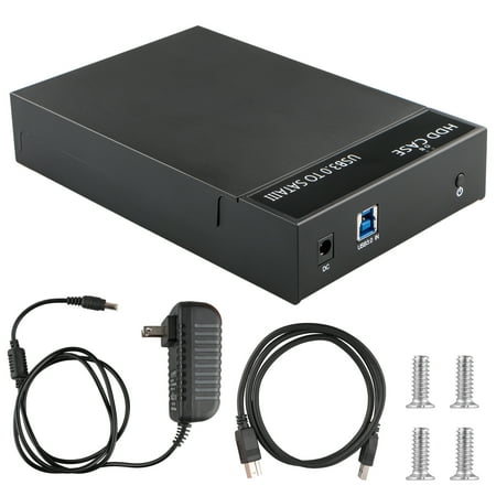 Hard Drive Docking Station - 2.5in / 3.5inch Hard Drive Enclosure SATA to USB 3.0 HDD Docking Station Black, with Power Adapter + USB 3.0 Data Cable