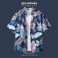 thumbnail image 3 of Betivan Men's Hawaiian Shirt Short Sleeve Tropical Print Casual Button Down Beach Vacation Shirt, 3 of 5