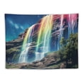 thumbnail image 5 of ONETECH Blacklight Galaxy Tapestry Trippy Planet Tapestry Waterfall Landscape Tapestry Fantasy Mountain Wave Wall Tapestry Mysterious Neon Plants Wall Hanging for Room, 5 of 7