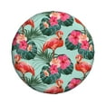 thumbnail image 3 of Spare Tire Cover, Palm Leaves Flamingo Wheel Cover Tire Covers for Trailers Car Truck Camper Universal Tire Covering Fits Diameter, 3 of 7