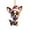 E, variant on GQDIN Christmas Dog Tree Decorations Acrylic Hanging Ornament - 2D Flat Santa Hat Animal Pendant for Car Home Holiday Xmas Decor Gifts