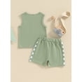 thumbnail image 4 of Bagilaanoe 2pcs Toddler Baby Boy Shorts Set Sleeveless Tank Tops + Checkerboard Shorts 6M 12M 18M 24M 3T 4T Kids Casual Summer Clothes, 4 of 7