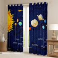 thumbnail image 2 of space 30%-50% Blackout curtains solar system curtains, outer space window curtains for teens universe themed bedroom curtains blue space galaxy starry sky curtains,2 panels 42"wx63"l, 2 of 5