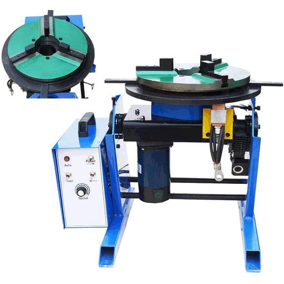 INTSUPERMAI 30KG Welding Positioner Turntable with 200mm Chuck for Welding Pipe Workpiece Rotary Welding Equipment