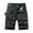 Army Green, variant on Mens Cargo Shorts Relaxed Fit Multi Pocket Military Tactical Combat Shorts Classic Lettering Patch Details Heavy Duty Casual Work Shorts No Belt Khaki L
