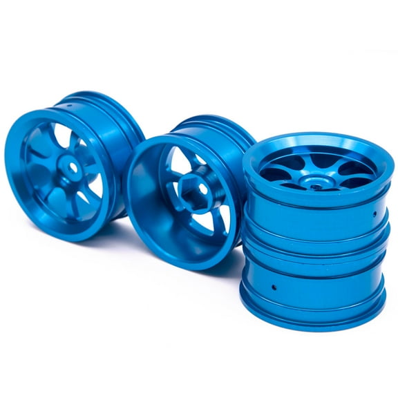 4Pcs Aluminum Alloy Wheels Hubs Rims for 1/10 RC On-road Drift Car HSP Tamiya TT02 HPI Kyosho Sakura D4 Upgrade Accessories