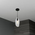 thumbnail image 4 of Dainolite 1 Light Incandescent Pendant, Black Finish w/Clear Glass, 4 of 4