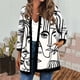 thumbnail image 2 of Chaqueta de mujer para entrenamiento diario de vacaciones, cárdigan de otoño e invierno, abrigo de punto abierto, Top informal de manga larga con estampado Floral Fridja  BV0+4647, 2 of 8