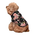 thumbnail image 5 of Honeii Rose Flowers Print Small Dog Hoodies Pet Hooded Sweatshirts Fall Winter Puppy Cat Sweaters Warm Clothes for Small Dogs Outfits Costume-X-Large, 5 of 7