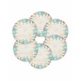 thumbnail image 7 of 15 Inch Round Placemats Set of 6, Beige Coastal Non Slip Heat Insulation PP Table Mats, Summer Nautical Beach Coral Starfish Washable Place Mats for Kitchen Dining Party Table Decor, 7 of 7