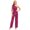 Hot Pink, variant on Sinleey Womens Summer Jumpsuits Dressy Casual One Piece Outfits Sleeveless Wide Leg Long Pants Sequin Romper Hot Pink M