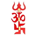 thumbnail image 4 of Decorative Acrylic Trishool/Trishul with Swastik Lord Shiv mahadev Durga Pooja/Indian Traditional Festival Diwali Decorations Pooja Items Trident for Protection Worship for Temple (Size:-8")(Red), 4 of 4