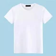 thumbnail image 4 of Camiseta de manga corta de color liso para hombre y mujer, color blanco puro y negro, sencilla, de verano, de media manga, ideal como prenda informal, 4 of 4