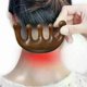 thumbnail image 3 of Massage Comb Head Massager Sandalwood Five Tooth Comb Whale Comb Scalp Scraping Massager Body Massage Tool, 3 of 5