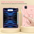 thumbnail image 7 of FJLBDE Case for iPad Air 11 (M3 2025/M2 2024) iPad Air 4/5 10.9 Inch (2020/2022) with Butterfly Stand, Protective Tablet Cover with Shoulder Strap for Kids Girls, Pink, 7 of 7