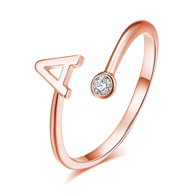 Moda 26 anillos de apertura de letras en inglés Zircon Girls Love Retro Jewelry Gift Wmkox8yi sjalhkljlk2725