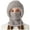 Gray, variant on Beige Fleece-Lined Balaclava Winter Hat For Women Windproof Face Cover Hood Scarf Acrylic Free Size 9.06 X 7.87 Inches Hand Wash Cold