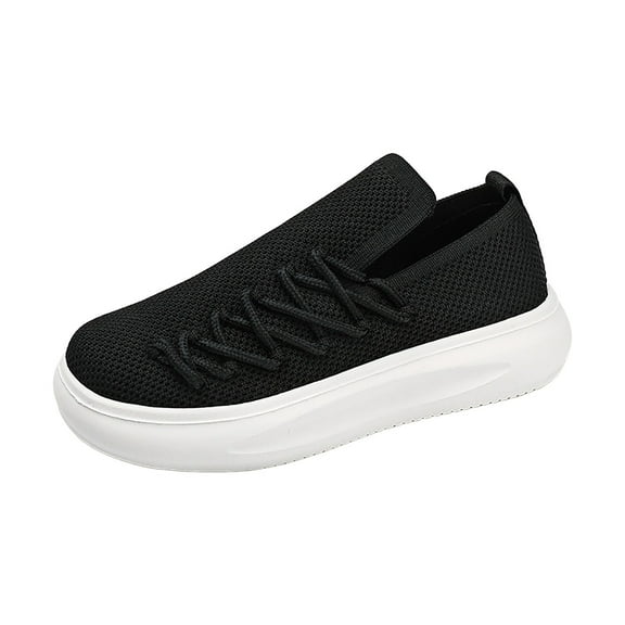 CAICJ98 Kids Boys Girls Slip-On Casual Loafers Walking Shoes Comfortable & Lightweight Black,12(Little Kid/Big Kid)