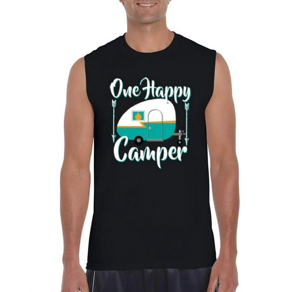 IWPF - Men's Graphic T-Shirt Sleeveless - ONE HAPPY CAMPER