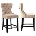 thumbnail image 4 of Avara 24" Tufted Velvet Counter Stool with Black Legs (Set of 2), 4 of 5